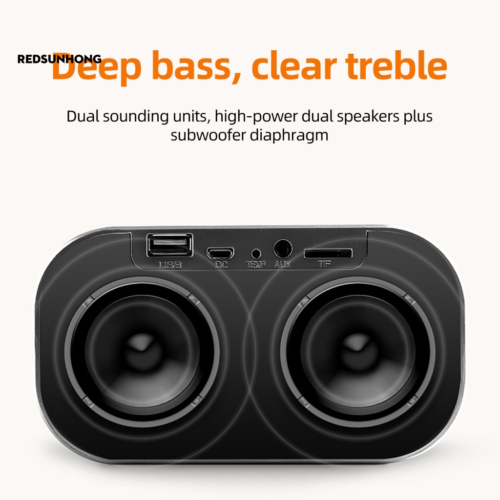 [RSH.z] Loa Kép Bluetooth 4.2 Thiết Kế Nhỏ Gọn Có Đèn LED Cho Nhà / Văn Phòng / Xe Hơi / Ngoài Trời