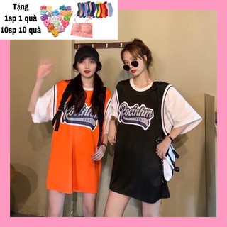 áo thun pối bóng rổ oversize rock form rộng unisex nam nữ tay lỡ DƯ TÚ LỆ clip ảnh thật