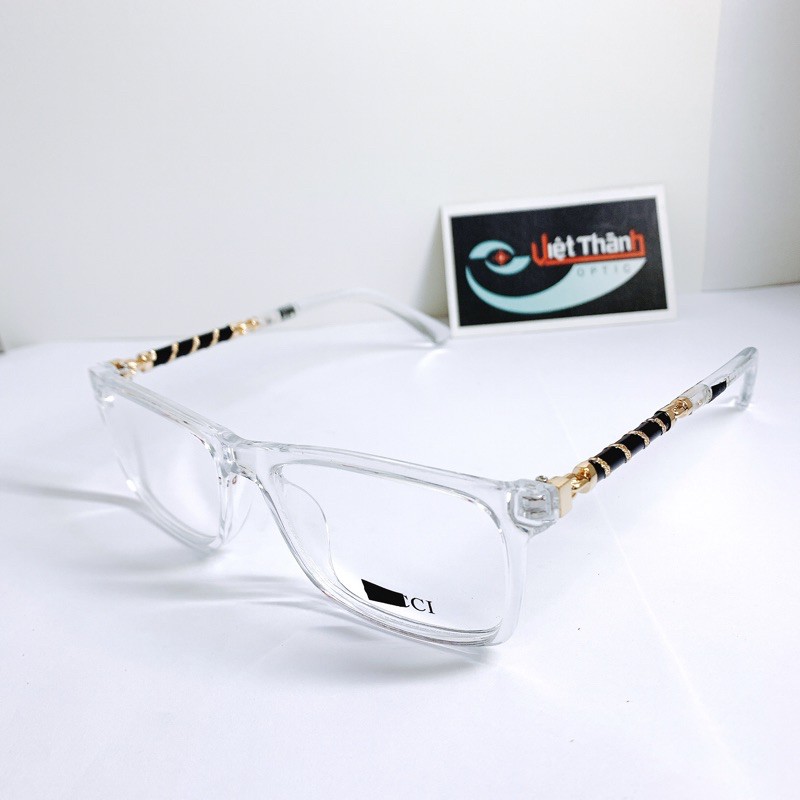 Gọng Kính Trong Suốt Chân Xoắn Xoắn
