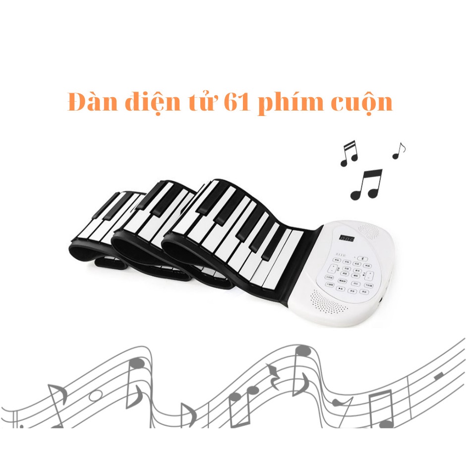 Đàn Piano Điện S10 Dạng Cuộn Tiện Lợi 61 Phím Cho Bé Đam Mê Âm Nhạc