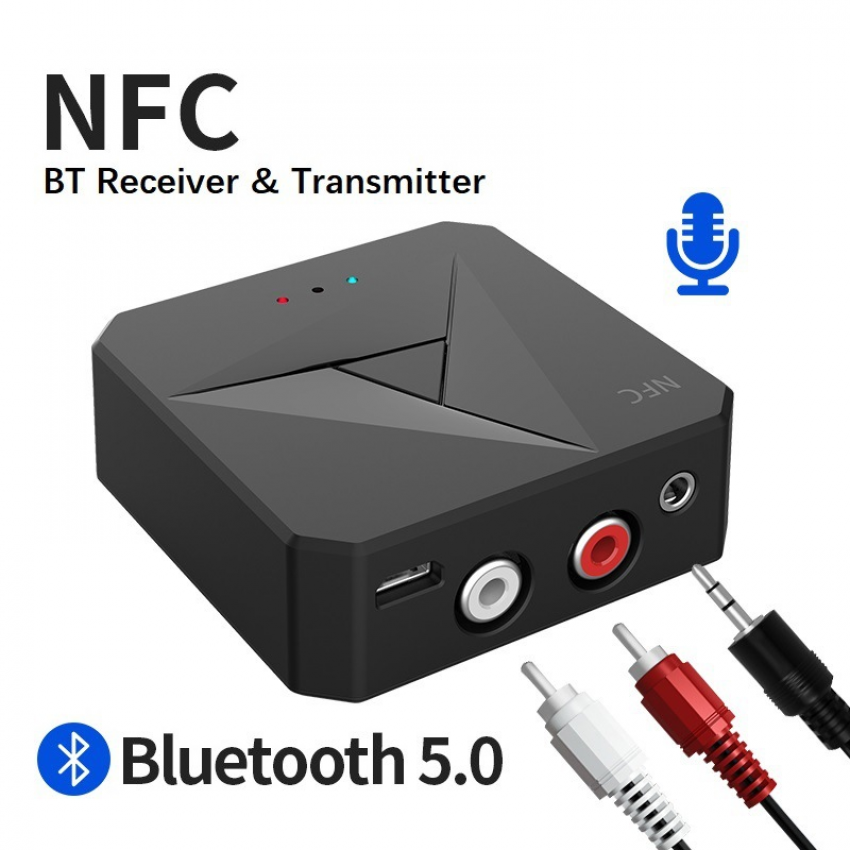 Bộ Thu Phát Bluetooth 5.0 Nfc Không Dây Với Giắc Cắm 3.5mm Aux
