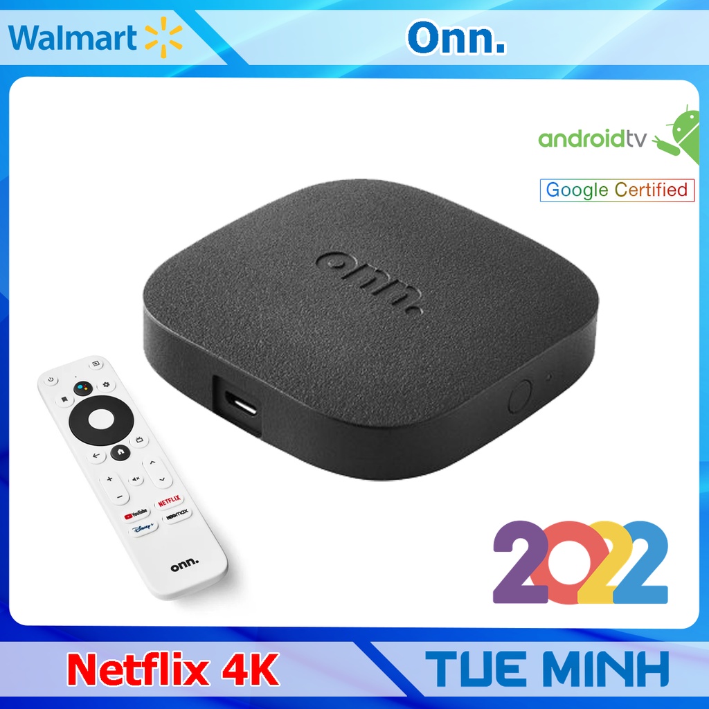 Android TV Box Onn. - AndroidTV 10 CE, Netflix 4K cấp phép