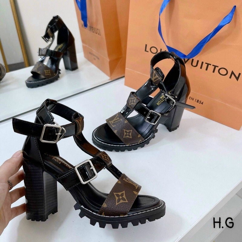 Sandal cao gót LV