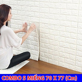Combo 5 tấm xốp dán tường 3d giả gạch đẹp