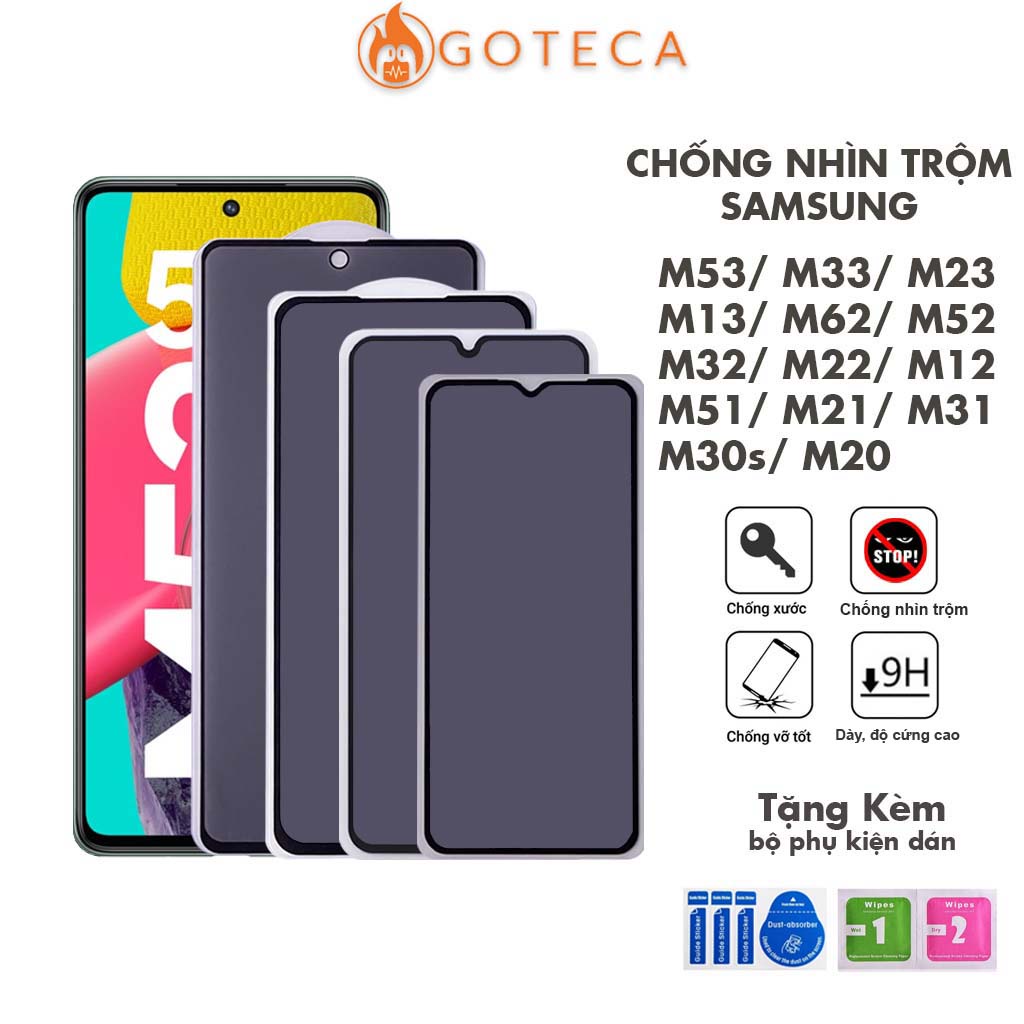 Kính Cường Lực Chống Nhìn Trộm Samsung M53 M52 M51 M62 M33 M23 M22 M13 M31 M30S M11 Dày Dặn Bảo Vệ Sự Riêng Tư - [Cnt]