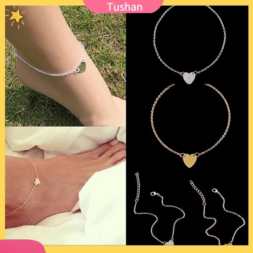 Lắc chân hình trái tim xinh xắn cho nữ
