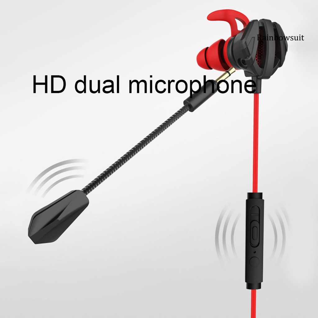 RB- Earphone Dynamic Noise Reduction In-ear Heavy Bass Earpiece for Game