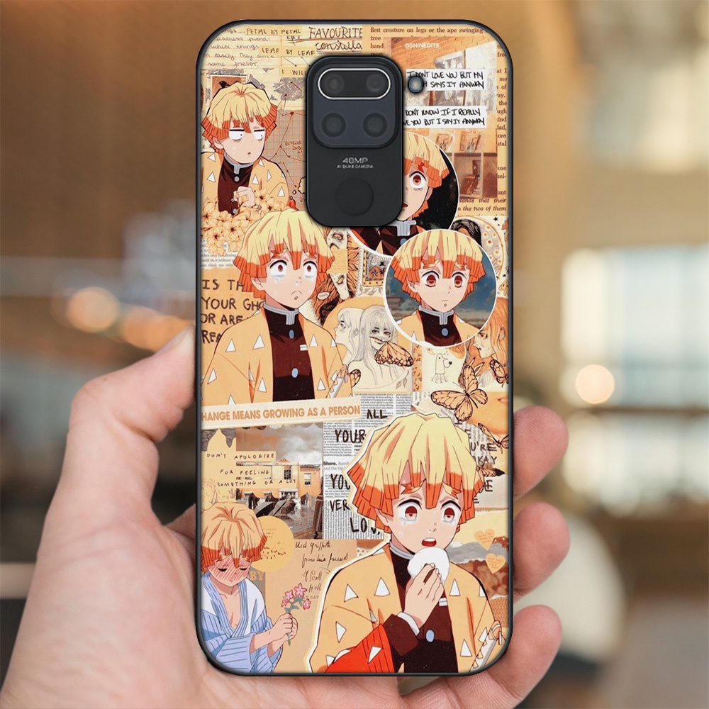 Ốp lưng Xiaomi Redmi Note 9 viền đen in hình Zenitsu Kimetsu no Yaiba