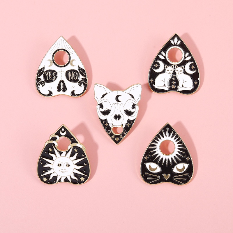 Ghim Cài Áo Hình Mèo Mặt Trăng Mặt Trời Thời Trang