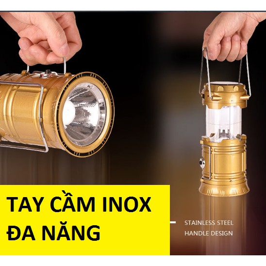 ĐÈN PIN SẠC ĐIỆN ĐA NĂNG 5800  2 IN 1 RÂT TIỆN DỤNG - đèn pin siêu sáng - den pin cam tay