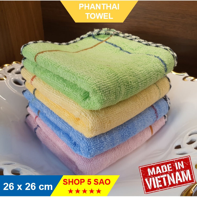 Khăn vuông baby siêu mềm lau miệng/ rửa mặt cho bé Cotton 95% - 26cmx26cm  #khanmamnon #soipha