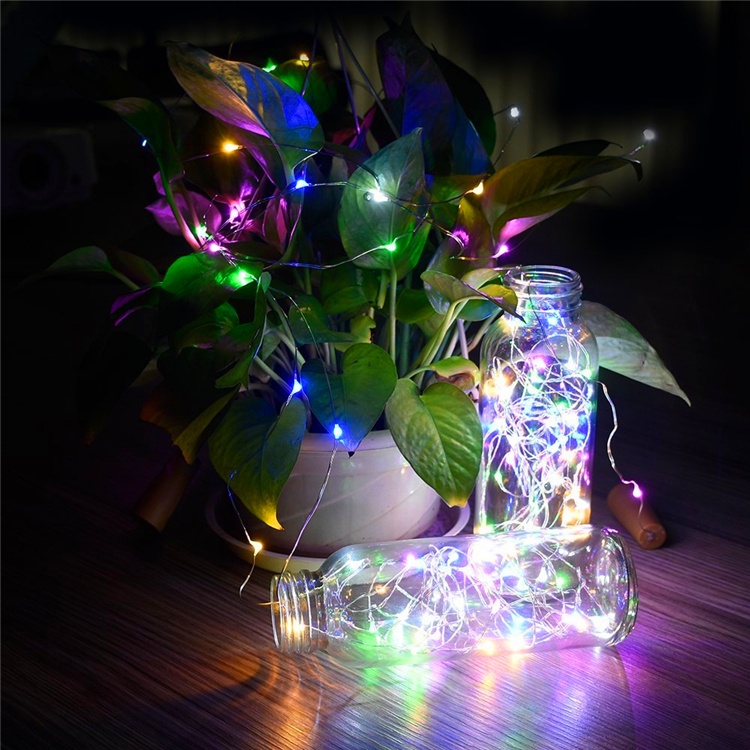 Dây Đèn LED 20 Bóng Chống Nước Sử Dụng Năng Lượng Mặt Trời Trang Trí Chai Rượu