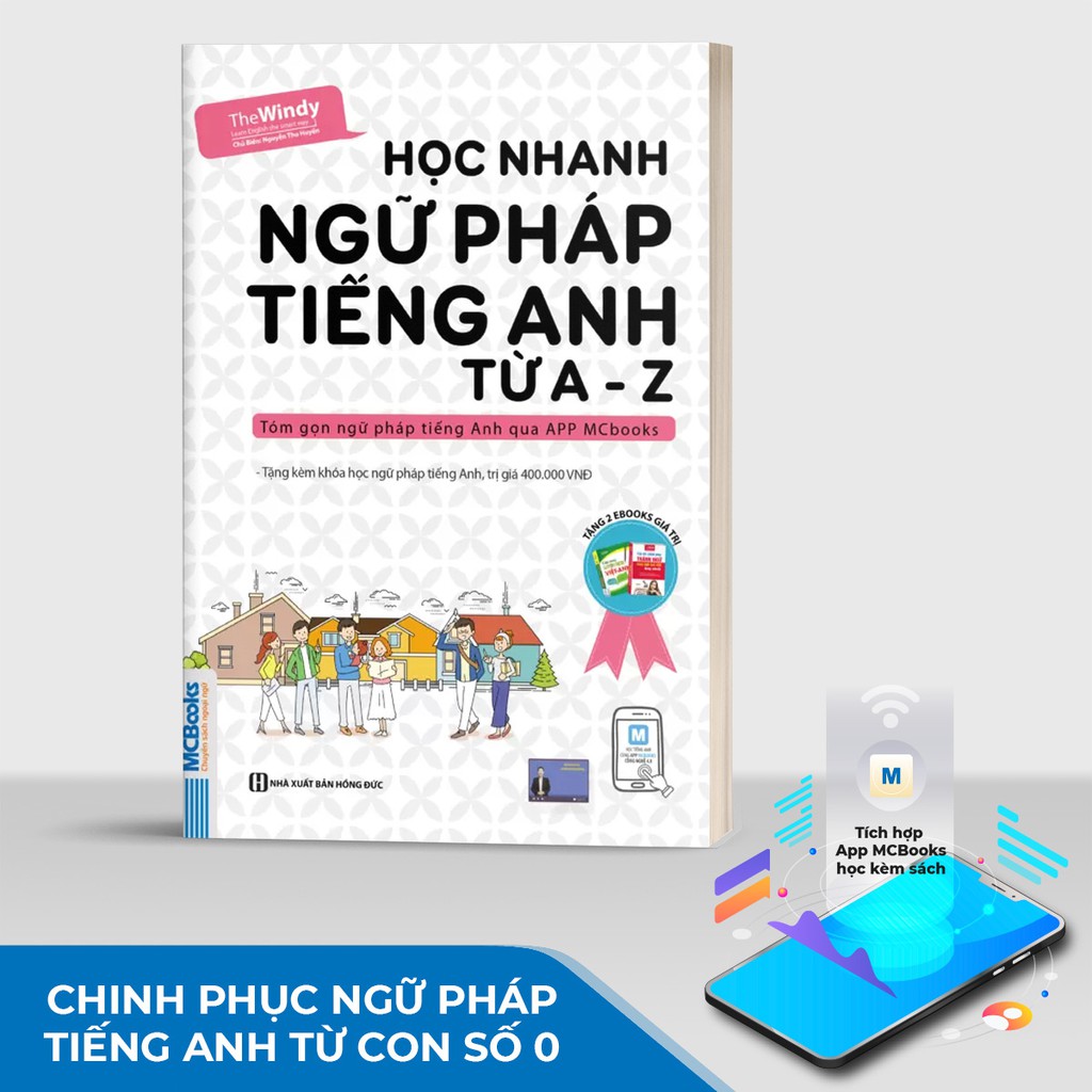 Sách - Học Nhanh Ngữ Pháp Tiếng Anh Từ A - Z Dành Cho Người Mới Bắt Đầu - Kèm App Học Online