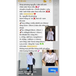 Áo sơmi trắng loại 1