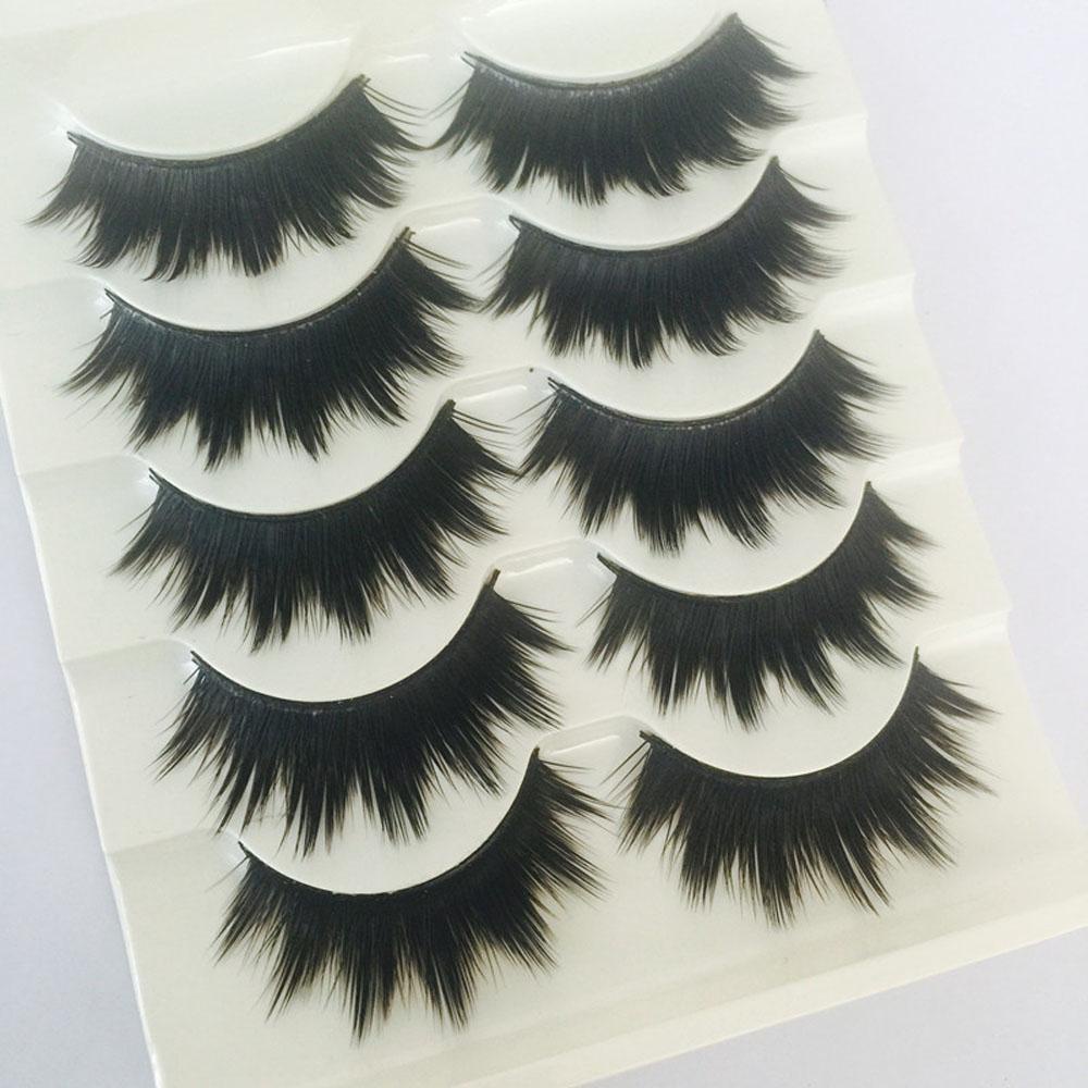 Bộ 5 Cặp Lông Mi Giả Màu Đen Dài Và Dày Thời Trang