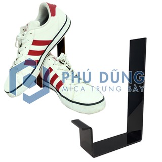 Combo 10 Kệ Đế Mica ĐEN Trưng Bày Giày/Dép Kiểu Chữ L