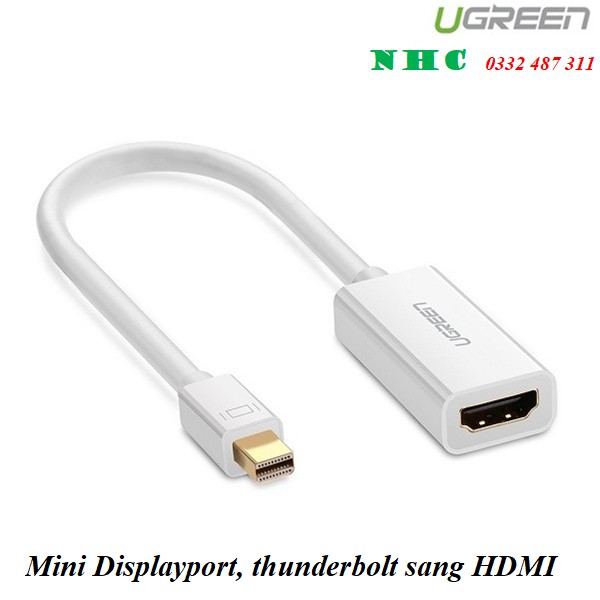 Cáp chuyển Mini Displayport sang HDMI cao cấp  Full HD ((Thunderbolt To HDMI) Ugreen 10460 - Hàng Chính Hãng