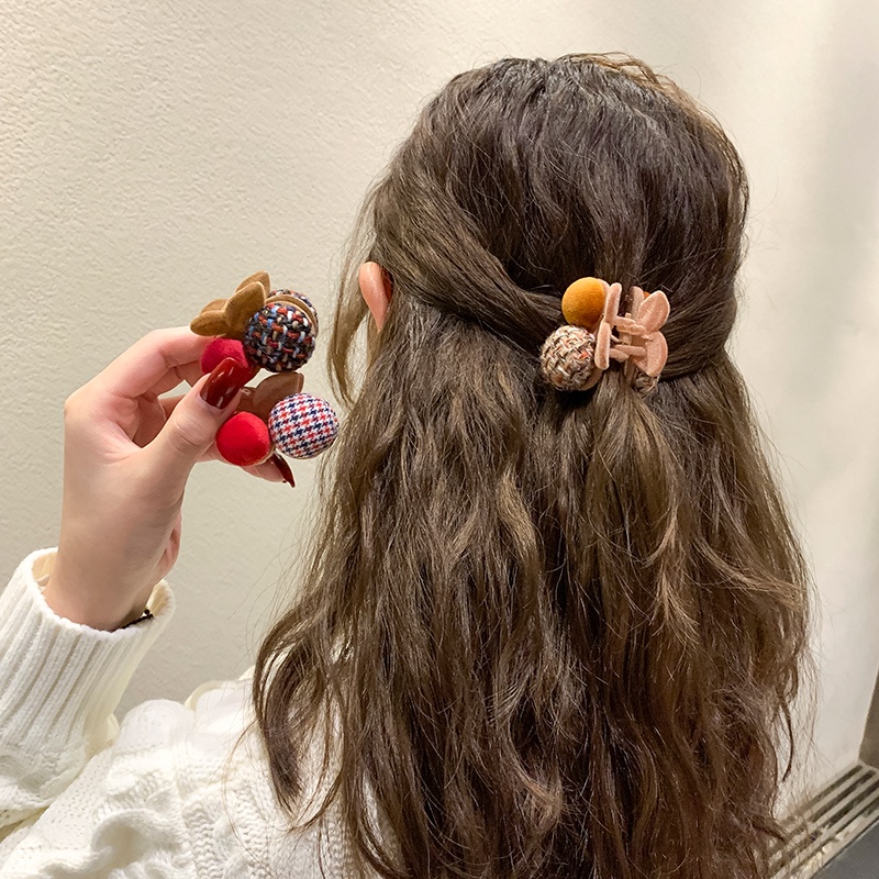 Kẹp Tóc Đính Quả Cherry Bông Dễ Thương Dành Cho Nữ