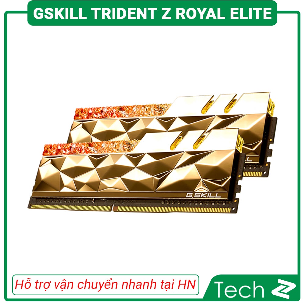 Ram Desktop Gskill Trident Z Royal Elite (F4-3600C16D-16GTEGC) 16GB (2x8GB) DDR4 3600Mhz