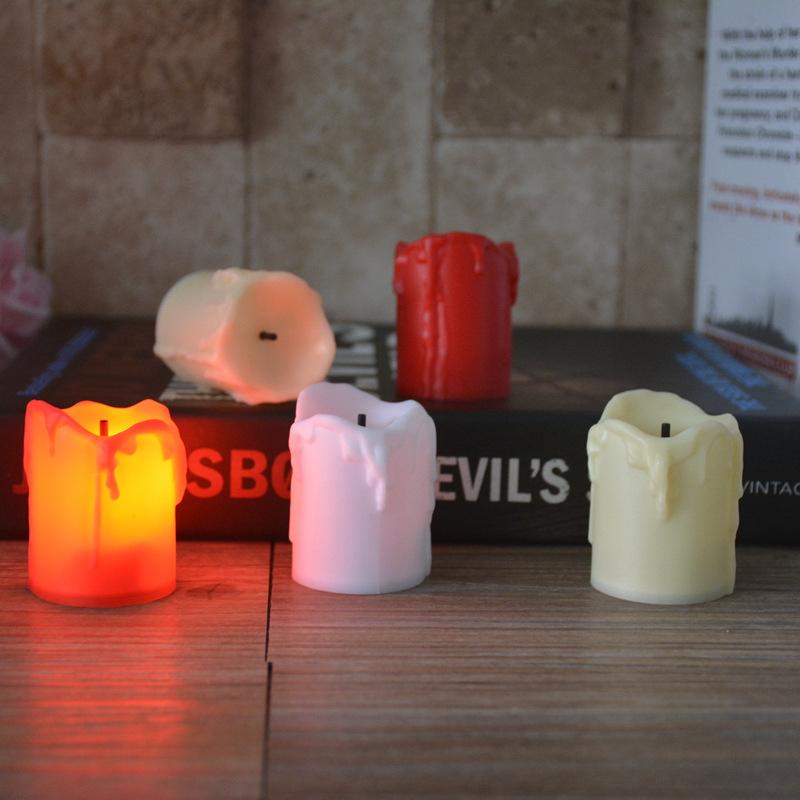 Artificial Electronic Candles, LED Candles Lamp Tealight Romantic Creative Votive Flameless Colorful Battery Electronic Led Light for Home Decor