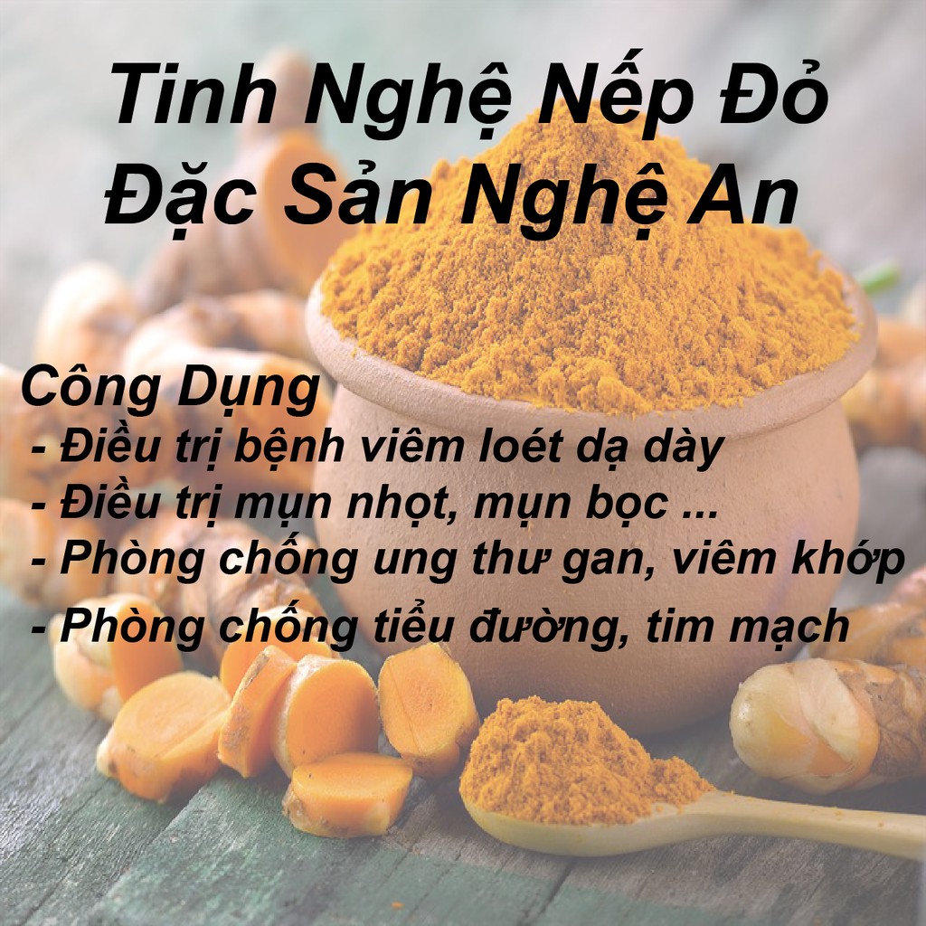 Tinh bột nghệ NẾP ĐỎ 100% NGHỆ NẾP ĐỎ 🍠 ĐẸP DA, MỜ VẾT THÂM