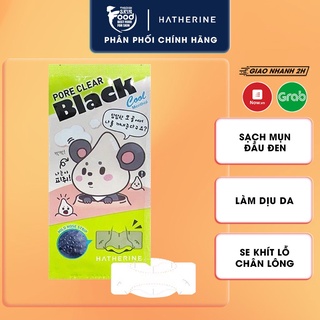 Miếng Dán Lột Mụn Đầu Đen Hatherine Pore Clear Black Mild Nose Strip