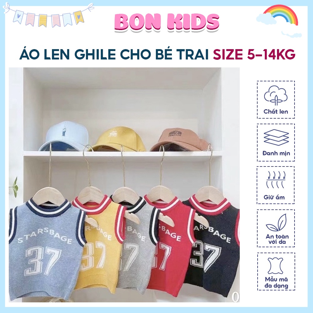 Aó Len Ghile Cho Bé Trai Mẫu Mới Size 5-14kg (Nhiều mẫu inbox)