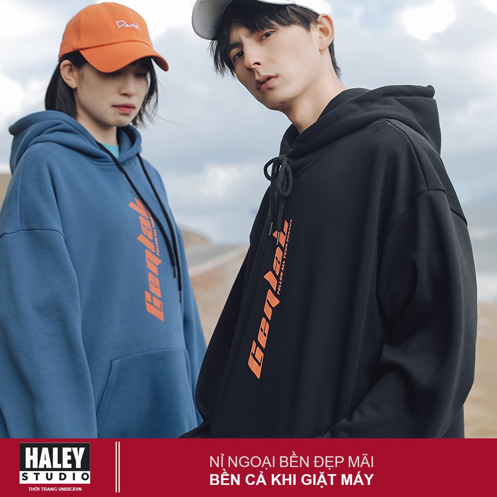 Áo Hoodie Nam Nữ Unisex HALEY Gelal đủ màu Unisex phong cách Hàn Quốc cá tính, Chất nỉ bồng đẹp mã HD89 | BigBuy360 - bigbuy360.vn