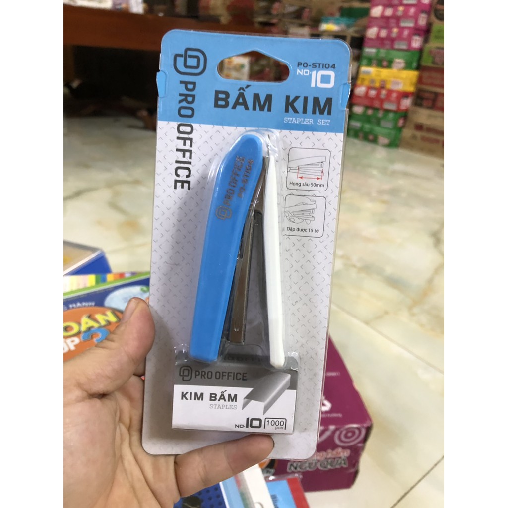 BẤM KIM PRO OFFICE KÈM KIM BẤM PO-STIO4 NO10