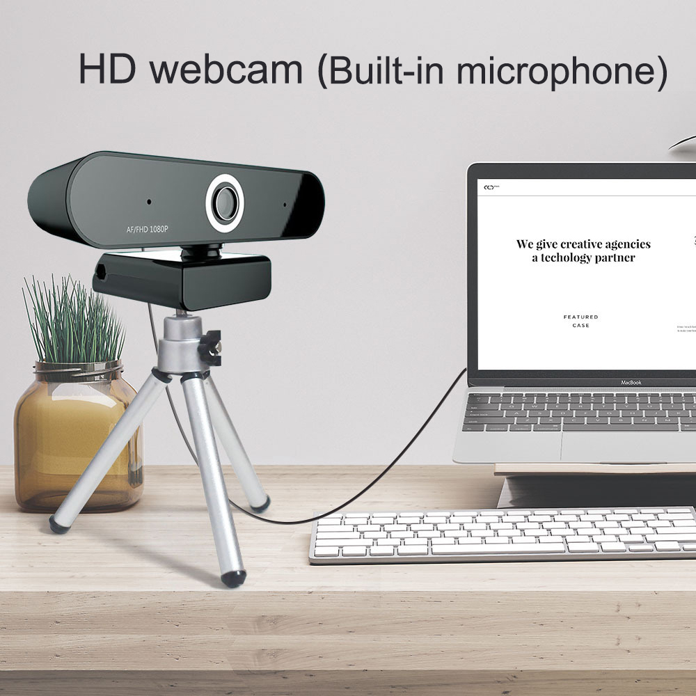 Webcam Hd Có Kẹp Gắn Máy Tính Chất Lượng Cao Cổng Usb Hỗ Trợ Quay Ban Đêm Kèm Mic / Nhiều Màu Tùy Chọn