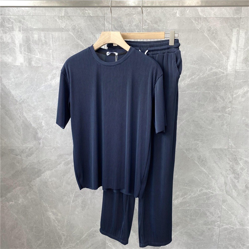 Bộ Quần Áo Thun Thể Thao Nam Basic Vải Cotton Co Giãn Dệt Kim Độc Lạ Thấm Hút Mồ Hôi