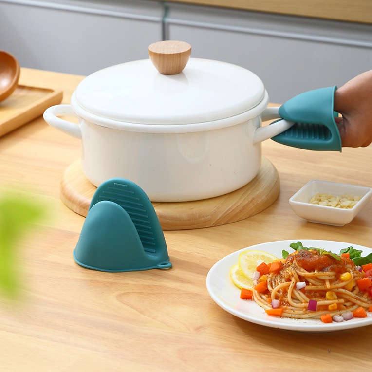 Set 2 Miếng nhấc nồi silicon, lót tay silicon chịu nhiệt tiện lợi cho lò nướng