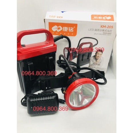 Đèn pin đội đầu siêu sang KM205 40 giờ sáng  Rẻ Vô Địch