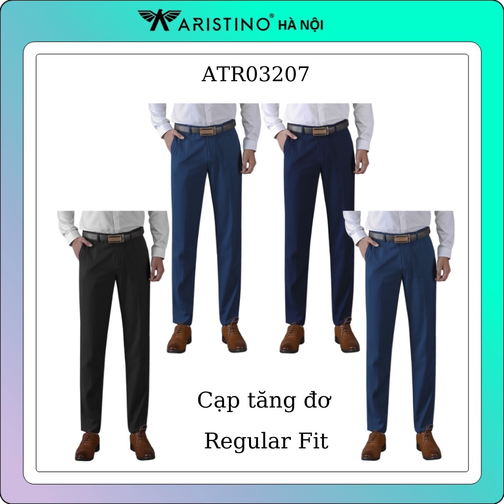 Quần âu công sở nam Aristino dòng cao cấp cạp tăng đơ reguler atr03207