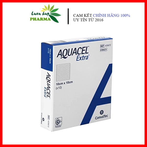 10 miếng Aquacel Ag Extra miếng dán vết thương, loét, cả loét chân tay cơ thể bị tiểu đường có nhiễm trùng...