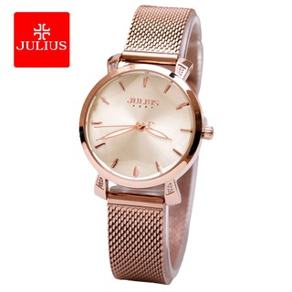 Đồng hồ nữ Julius JA-1158A1 dây thép | Julius Official
