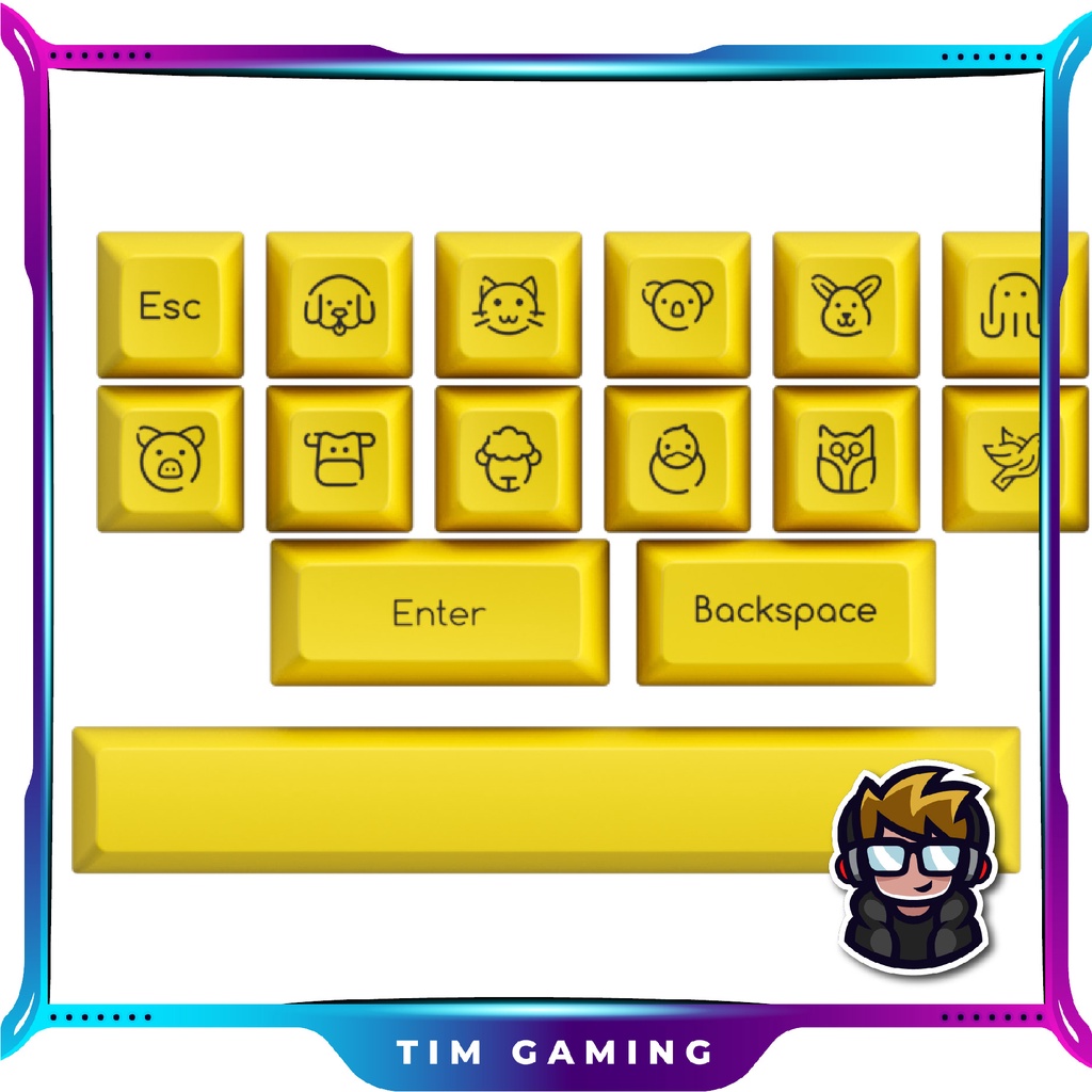 Bộ Keycap Akko SAL – Black&Gold