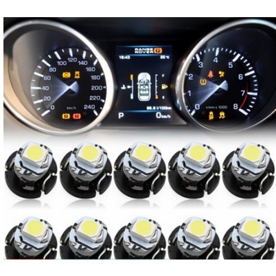 Set Bộ 10 bóng Đèn Led Ánh Sáng Trắng xanh lá T3 T4.2  T4.7 nền bảng điều khiển táp lô đồng hồ Xe hơi Ô Tô Toyota Kia