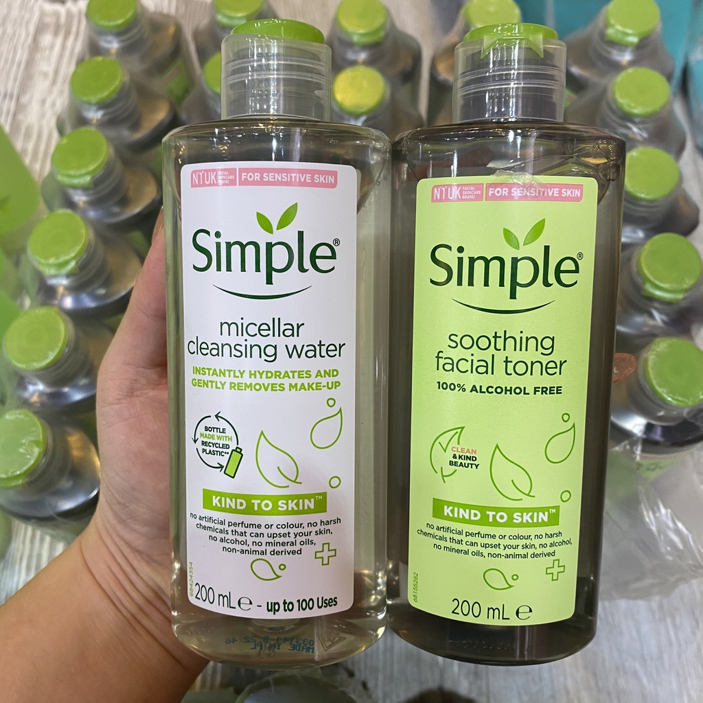 Set sữa rửa mặt và tẩy trang  Simple