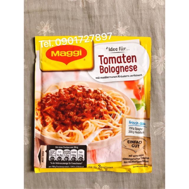 Gia Vị Sốt Mì Ý Tomaten Bolognese hiệu MAGGI - gói 50g