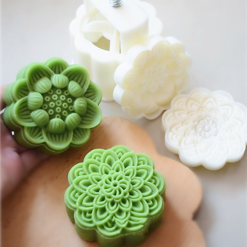 Khuôn Làm Bánh Trung Thu Hình Hoa Sen Truyền Thống