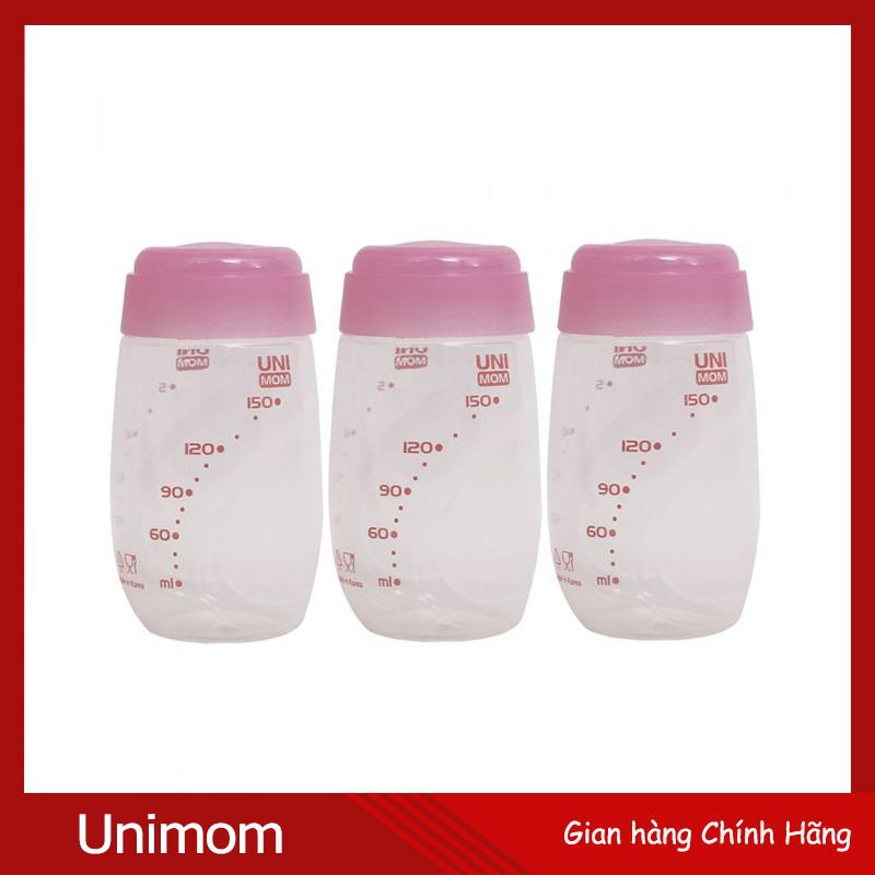 Bộ 3 Bình Trữ Sữa Unimom Free BPA Chuyên Dụng Trữ Sữa Nhiệt Độ Âm (Hãng Phân Phối Chính Thức)