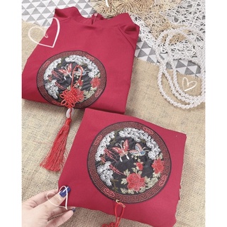 [ BIGSIZE ] Đầm đỏ thêu tết 55-90kg