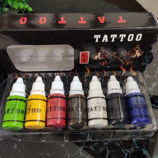 Hộp 7 màu mực tập xăm cơ bản Dragon Tattoo