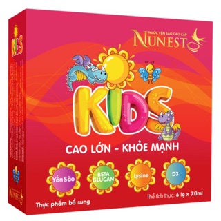  Nước yến Nunest kids cho trẻ em lốc 6 lọ x 70ml (Date 2022)