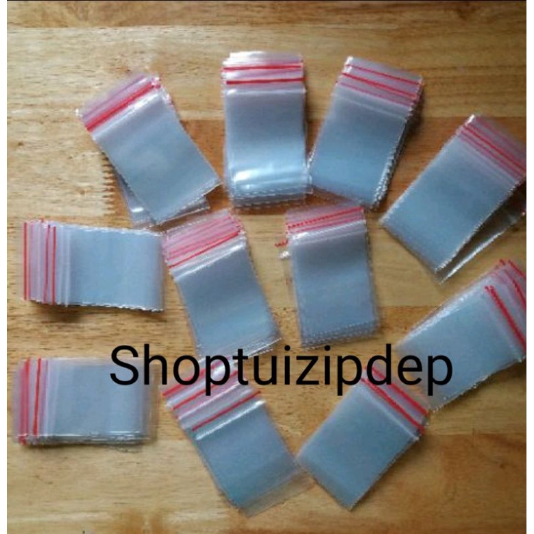 (Có sẵn) 100g túi zip viền đỏ đủ size từ số 00 - 12, loại đẹp dày dặn. Ấn chọn size