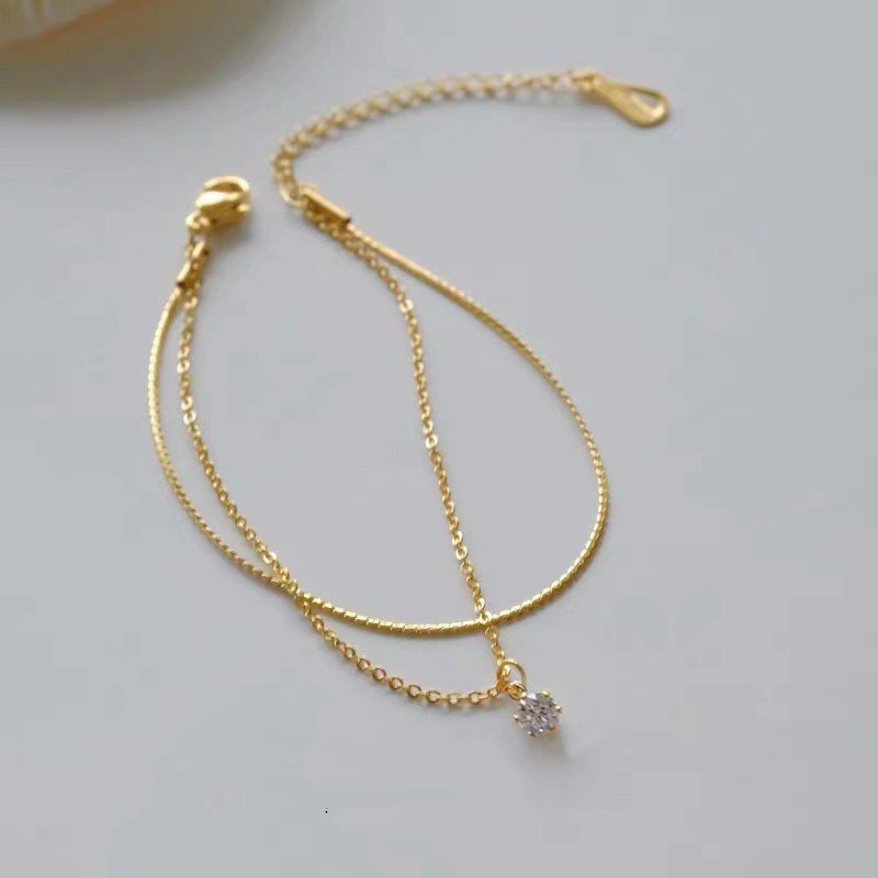 Vòng tay thép titan 2 lớp phong cách Nhật Hàn cá tính