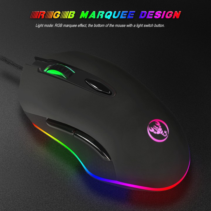 CHUỘT MÁY TÍNH CHƠI GAME RGB HXSJ S500