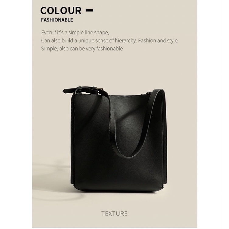 Túi tote da phong cách tối giản hàng xuất dư, phụ kiện Forher.since1998