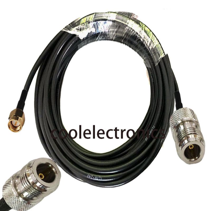 N Nữ Jack Sang SMA Nam Kết Nối LMR-240 LMR240 50-4 RF Đồng Trục Mất Thấp Cáp Coax 1 / 2 / 3 / 5 / 10